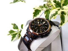 Fossil Es4117 Gwynn Chronograph Black Stainless Steel And Glitter Acetate Watch