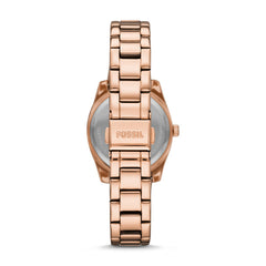 Fossil Es4491 Scarlette Mini Three-hand Date Rose Gold-tone Watch