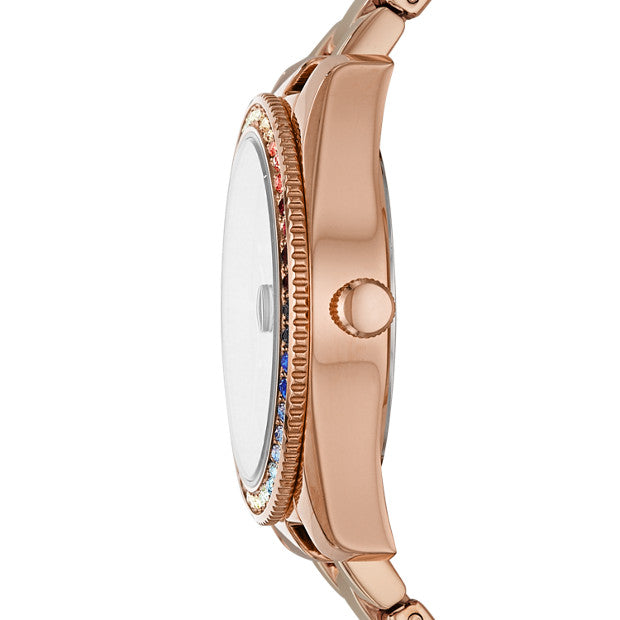 Fossil Es4491 Scarlette Mini Three-hand Date Rose Gold-tone Watch