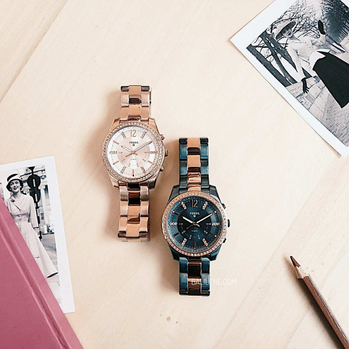 Fossil FTW5016 Hybrid Smartwatch Q Scarlette Rose Gold Watch Balilene