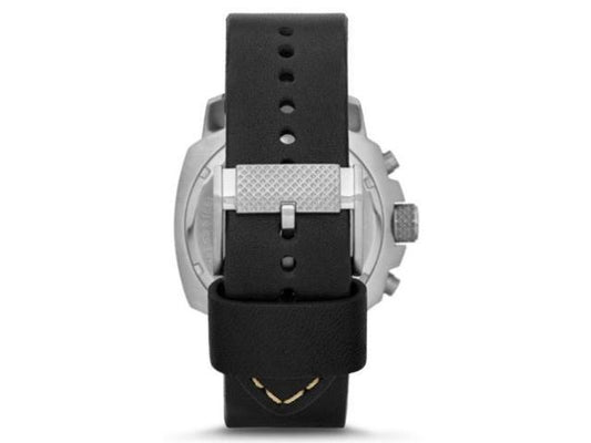 Fossil Fs4928 Machine Chronograph Black Dial Black Leather Watch