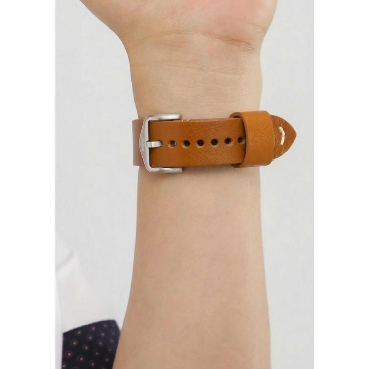 Fossil Fs5395 Commuter Brown Leather Band White Watch Balilene