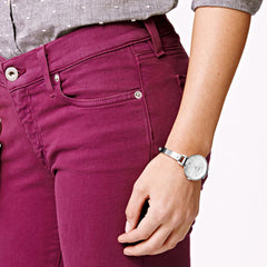 Fossil Es3225 Georgia Glitz Silver Dial Ladies Watch