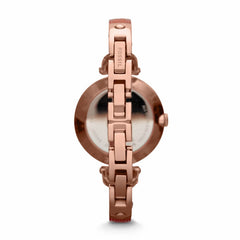 Fossil Es3237 Georgia Rose Gold-tone Steel Coral Bracelet Ladies Watch