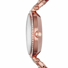 Fossil Es3237 Georgia Rose Gold-tone Steel Coral Bracelet Ladies Watch