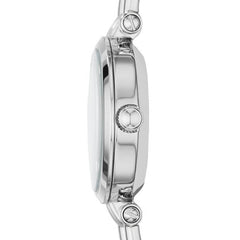 Fossil Es3822 Georgia Silver Dial Blue Leather Ladies Watch