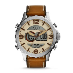 Fossil JR1506 Nate Beige Digital Watch
