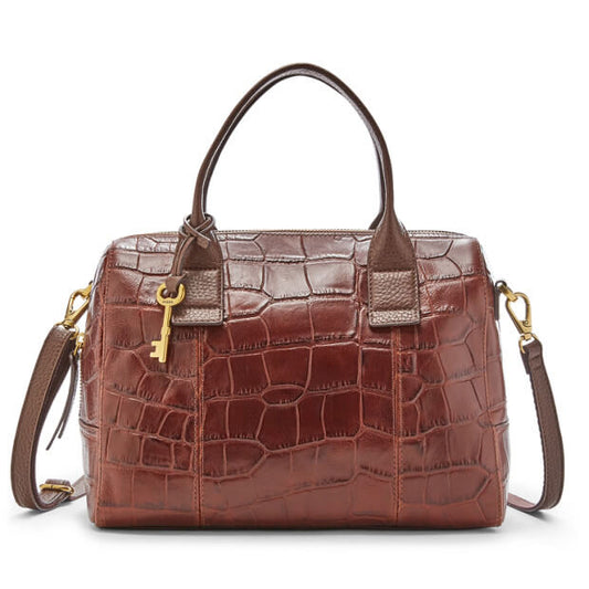 Fossil Shb1724204 Jori Large Satchel Croco Brown Croco