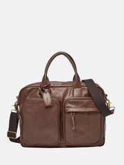 Fossil Mbg9048200 Defender Double Zip Workbag Brown