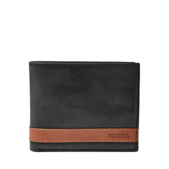 Fossil Ml3653001 Quinn Large Coin Pocket Bifold Black