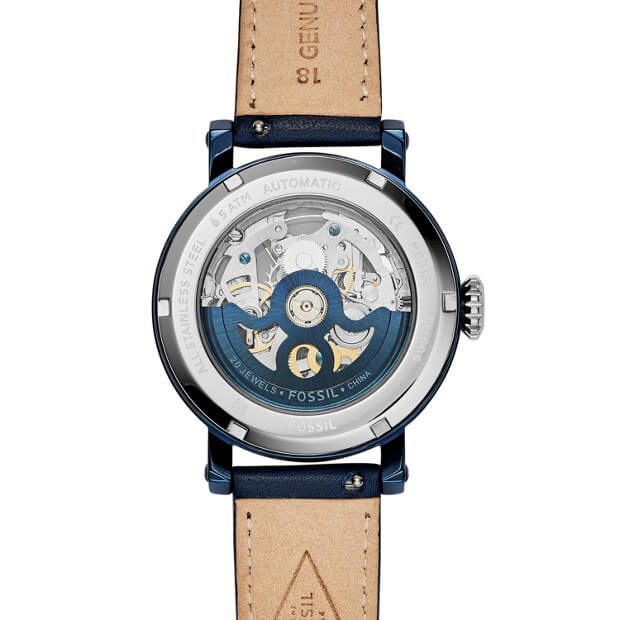 Original boyfriend automatic navy leather watch hot sale