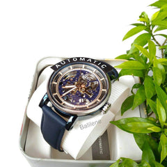 Fossil ME3136 Boyfriend Automatic Watch With Blue Leather Strap