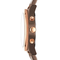 Fossil Es4284 Perfect Boyfriend Ladies Brown Dial Dual Tone
