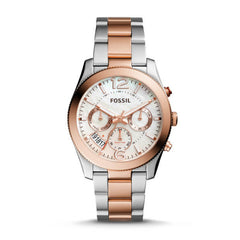 Fossil ES4135 Perfect Boyfriend Mother Of Pearl Dial Ladies Two Tone Watch