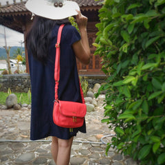 Fossil ZB5873616 Preston Small Flap Cross Body Bag Tomato