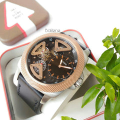 Fossil BQ2208 Privateer Sport Mechanical Black Leather Rose Gold