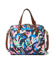Fossil Zb7314979 Rachel Satchel Black Floral Bag