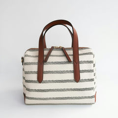 Fossil SHB1922558 Sydney Satchel Neutral Stripe Print