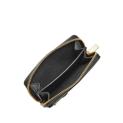 Fossil SL7622001 RFID Mini Zip Card Case Black Wallet