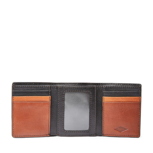 Fossil SML1436016 Easton RFID Trifold Black Multi