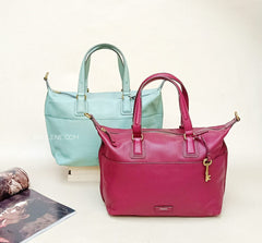 Fossil Shb1380116 Julia Leather Satchel Sea Glass