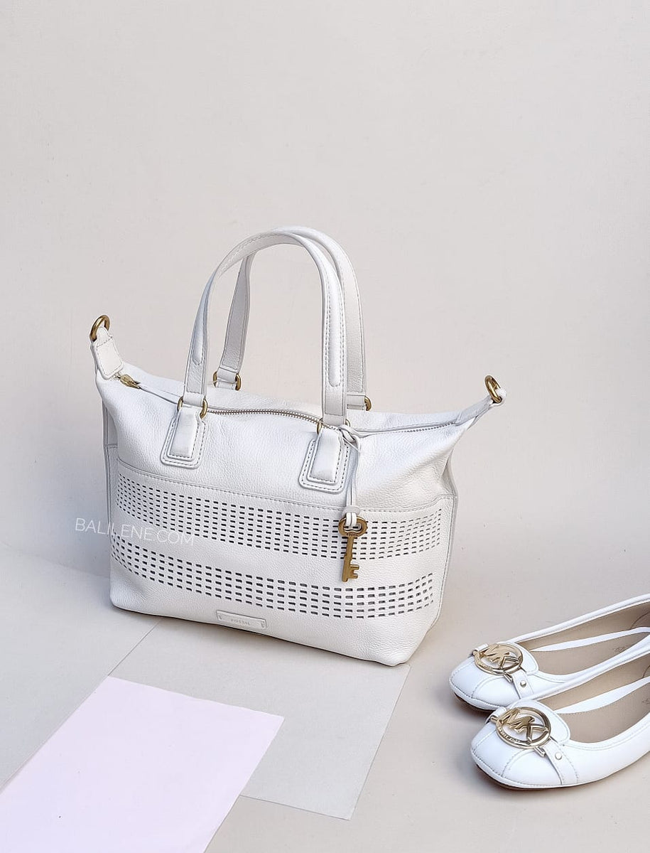 Fossil Shb1615146 Julia White Coconut Leather