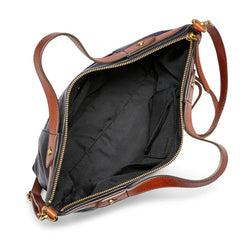 Fossil SHB1847015 Sadie Satchel Handbag Black Brown