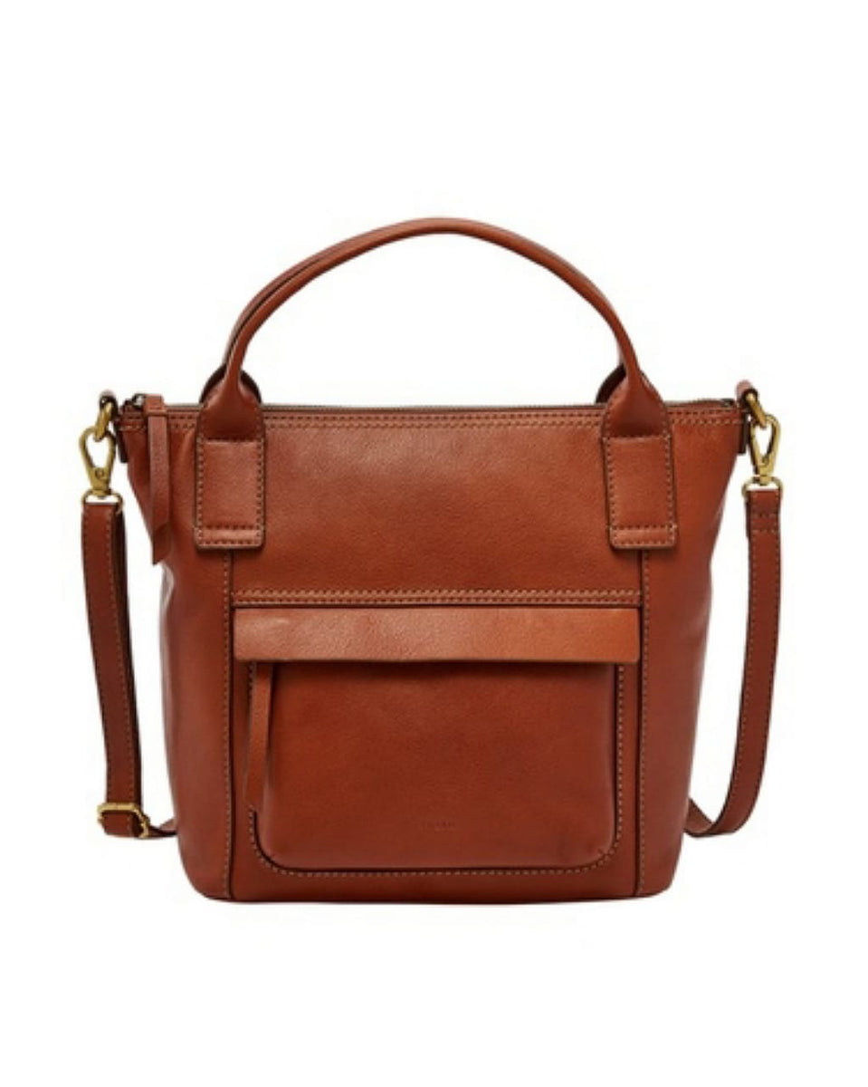 Fossil Shb2098210 Aida Satchel Medium Brown Balilene