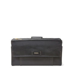 Fossil Sl7104001 Ellis Leather Clutch Black