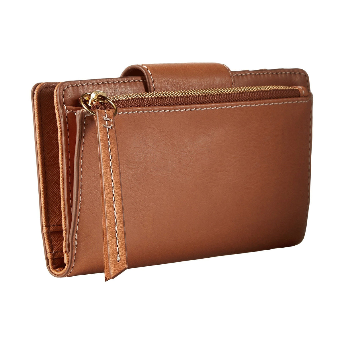 Fossil Sl7154200 Emma Rfid Tab Clutch Wallet Brown Balilene