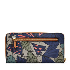Fossil Sl7199258 Emma Large Zip Clutch Grey Multi