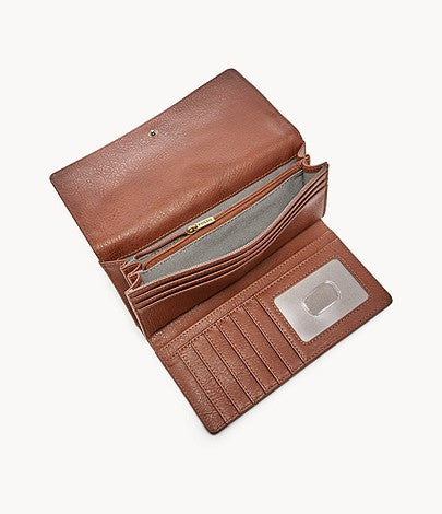 Fossil Sl7921914 Rfid Logan Flap Brown Multi