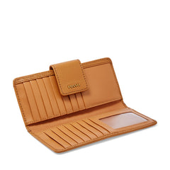 Fossil Swl1574216 Madison Slim Clutch Medium Saddle