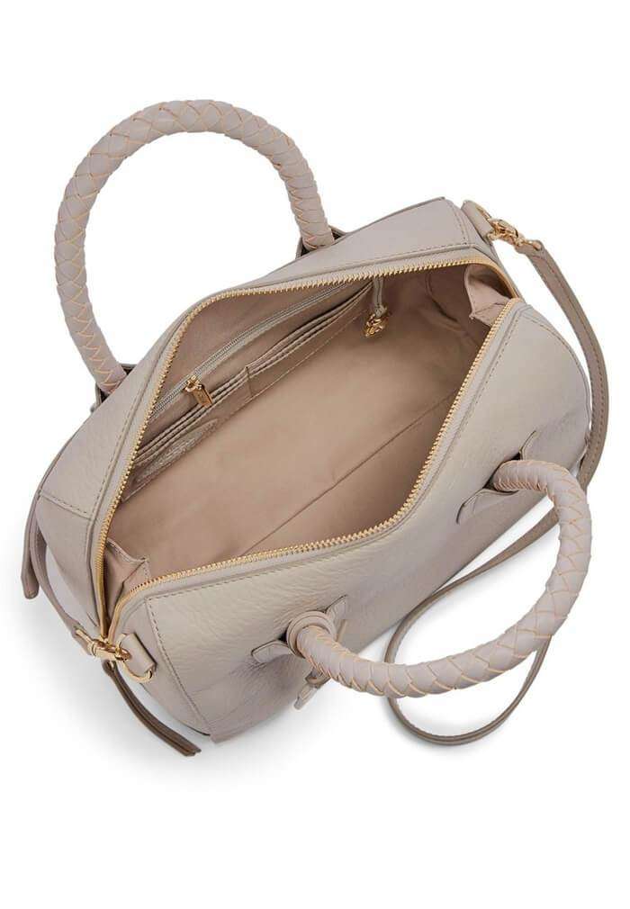 Fossil jori large satchel grey top