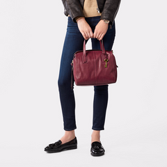 Fossil Zb6847609 Emma Satchel Wine