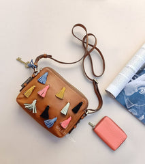 Fossil Zb7243998 Bags Crossbody Piper Tassel Toaster Brown W/multi