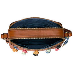 Fossil Zb7243998 Bags Crossbody Piper Tassel Toaster Brown W/multi