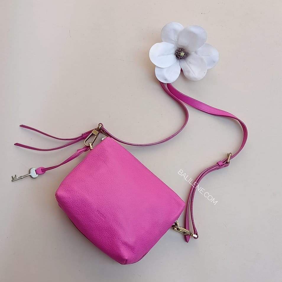 Pink fossil purse online
