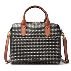 Fossil ZB7272080 Fiona Satchel Grid Black