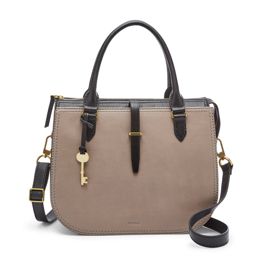 Fossil Zb7412263 Ryder Satchel Handbag Light Taupe