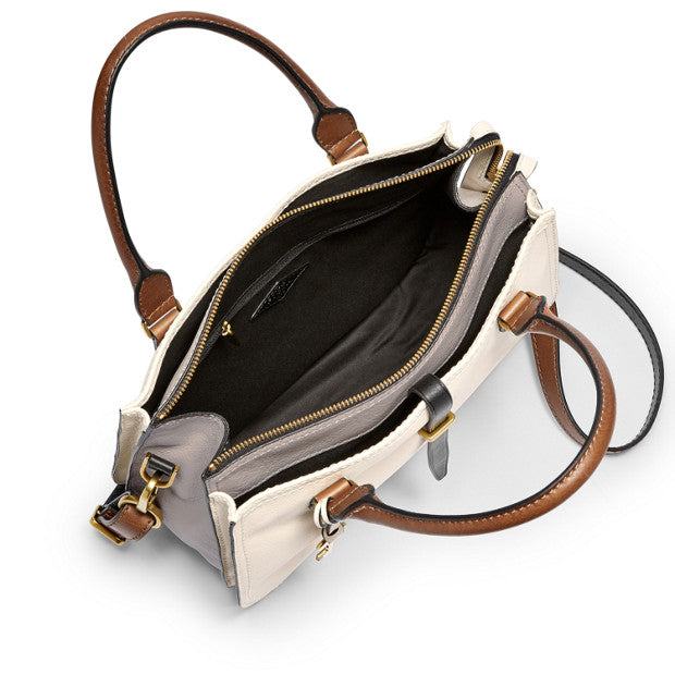 Fossil ryder satchel neutral multi outlet
