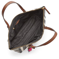 Fossil Zb7497080 Rachel Tz Tote Black Stripe