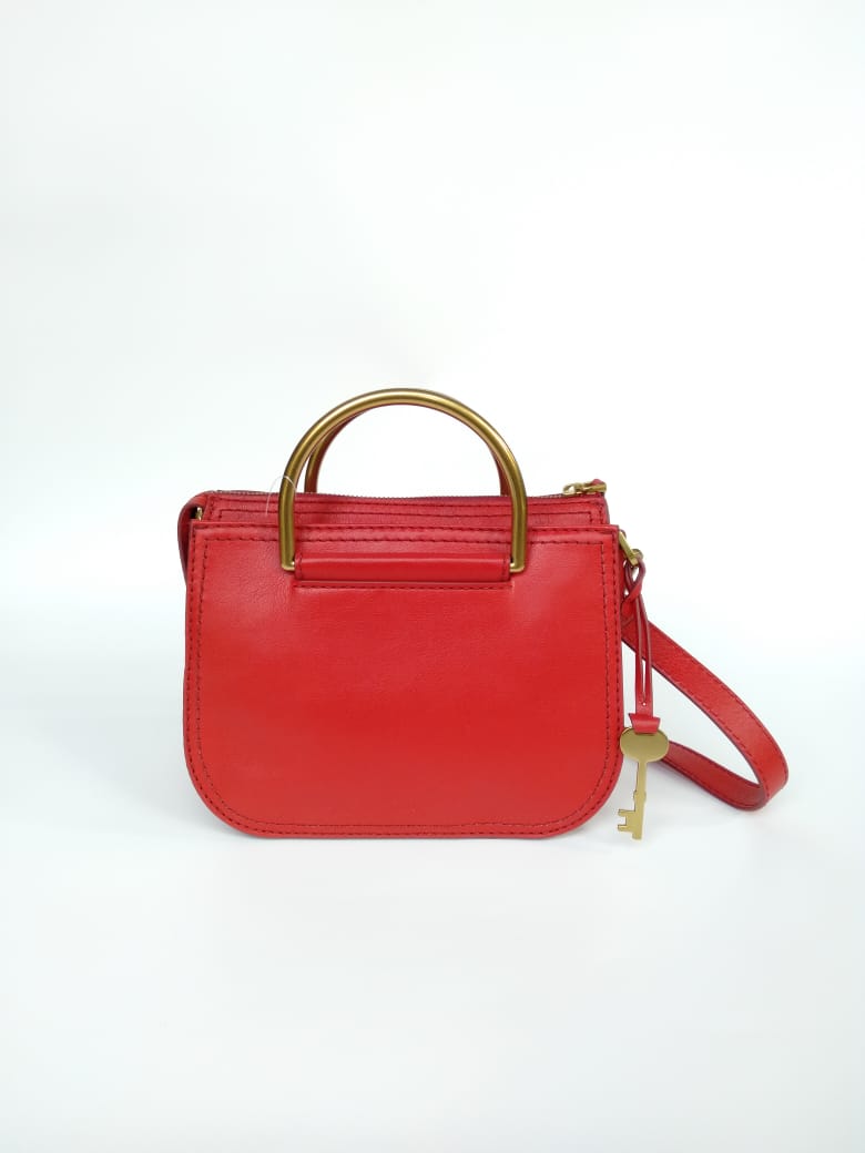 Fossil ryder satchel shop poppy red