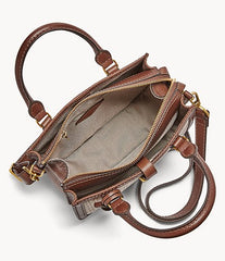 Fossil Zb7721939 Ryder Mini Satchel Handbags Taupe/tan