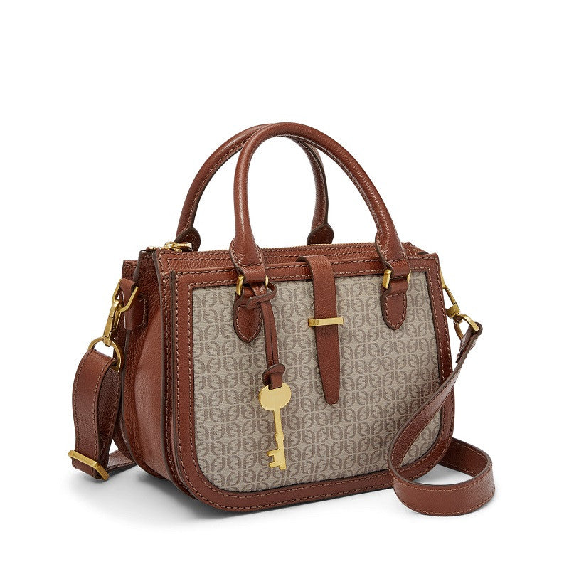 Fossil Zb7721939 Ryder Mini Satchel Handbags Taupe tan