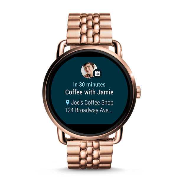Jam Fossil Ftw2112 Gen 2 Smartwatch Q Wander Rose Gold Stainless Balilene