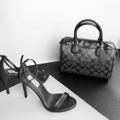 Coach 58312 Signature Mini Bennett Satchel Black Smoke