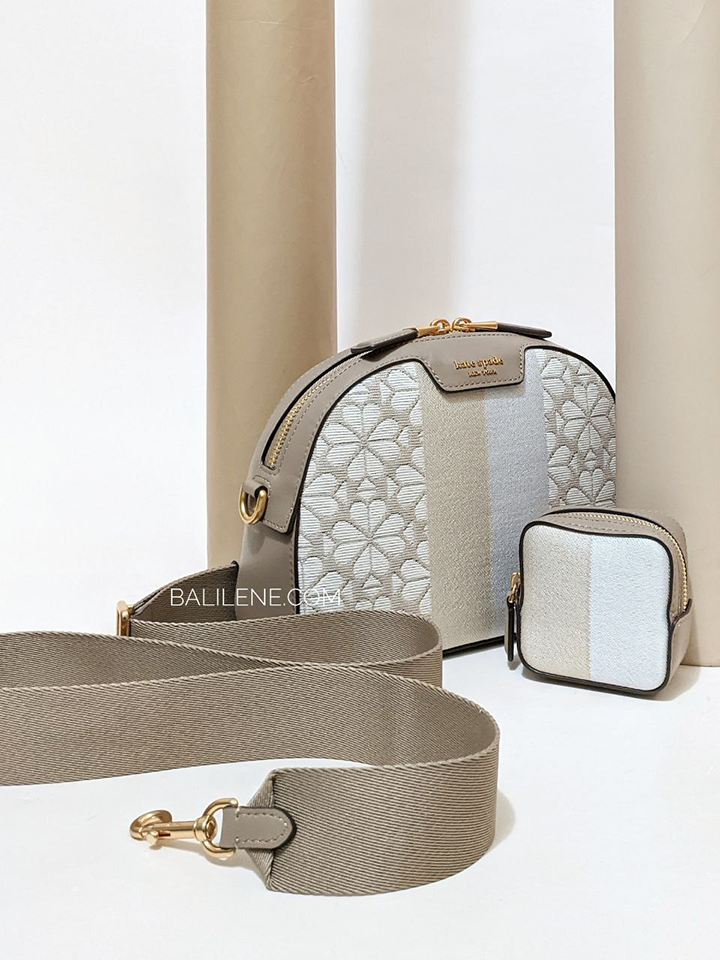 Kate-Spade-Flower-Jacquard-Addy-Medium-Dome-Crossbody-Natural-Multi-Balilene-detail-depan