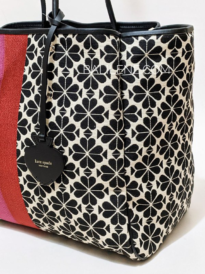 Kate-Spade-Flower-Jacquard-Everything-Stripe-Large-Tote-Bag-Cream-Multi-Balilene-detail-samping