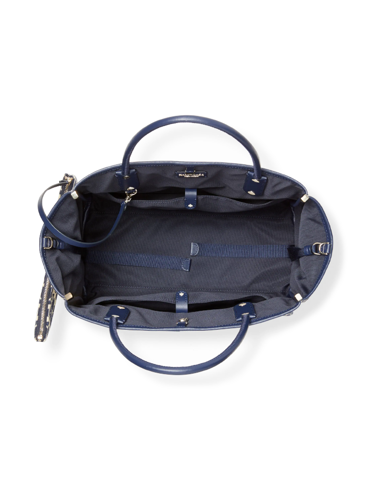 Kate-Spade-Flower-Jacquard-Stripe-Everything-Medium-Tote-Blue-Multi-Balilene-dalam